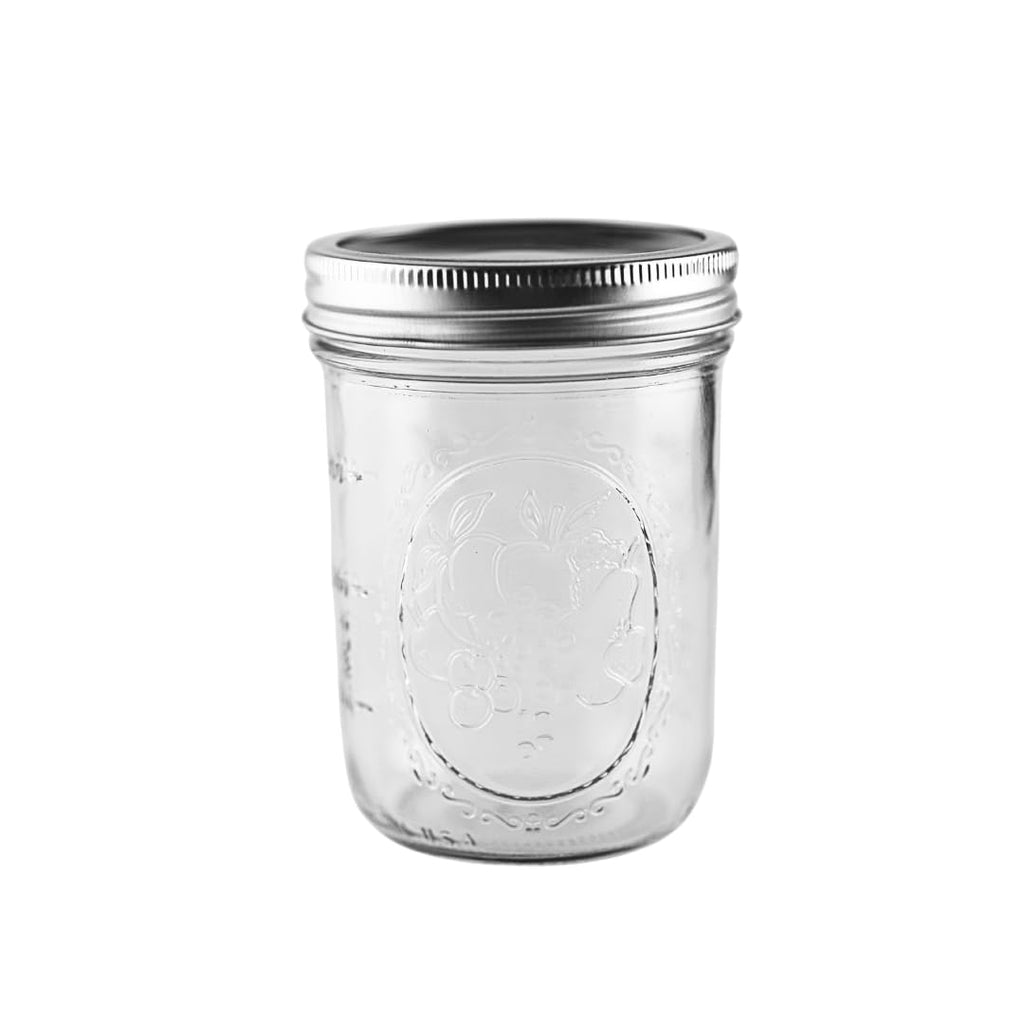 16 oz Wide Mouth Glass Mason Jars, 6 Pack with Airtight Lids W579927