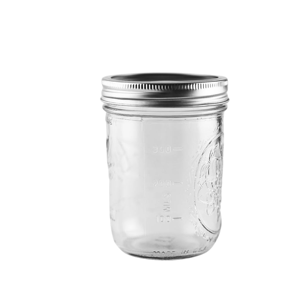 16 oz Wide Mouth Glass Mason Jars, 6 Pack with Airtight Lids W579927