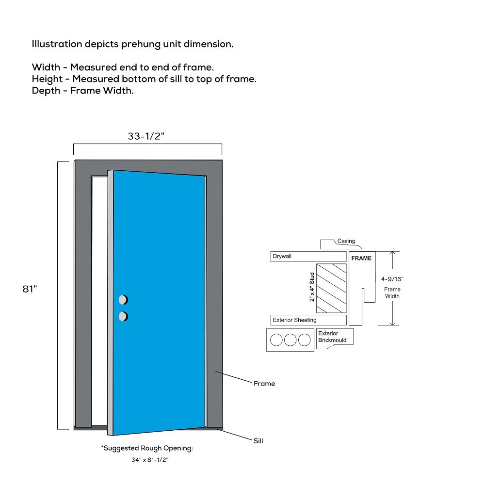 Primed Fiberglass 9 Lite Prehung Door 32" x 80" O86511