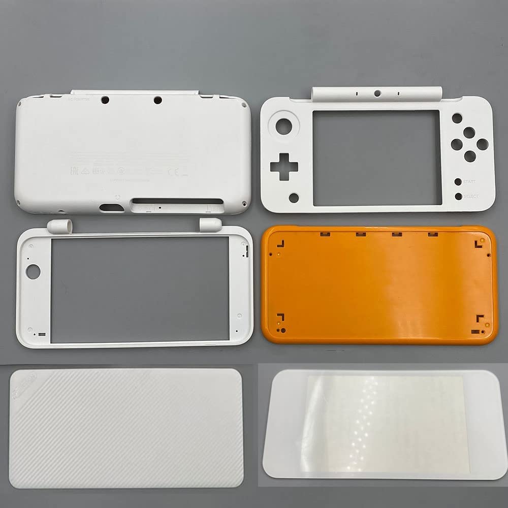 White & Yellow Housing Case Cover Replacement Parts for 2DS XL Game Console H3703