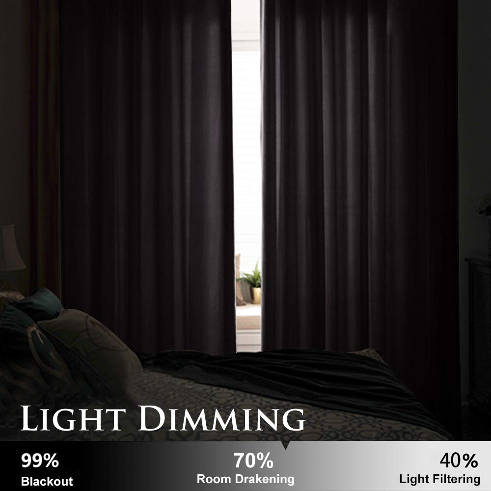 Black Velvet Curtains 1 Panel N23087