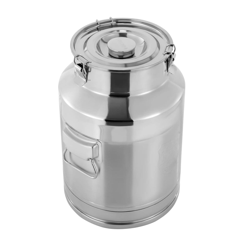7 Gallon Stainless Steel Milk Can with Sealed Lid I2007