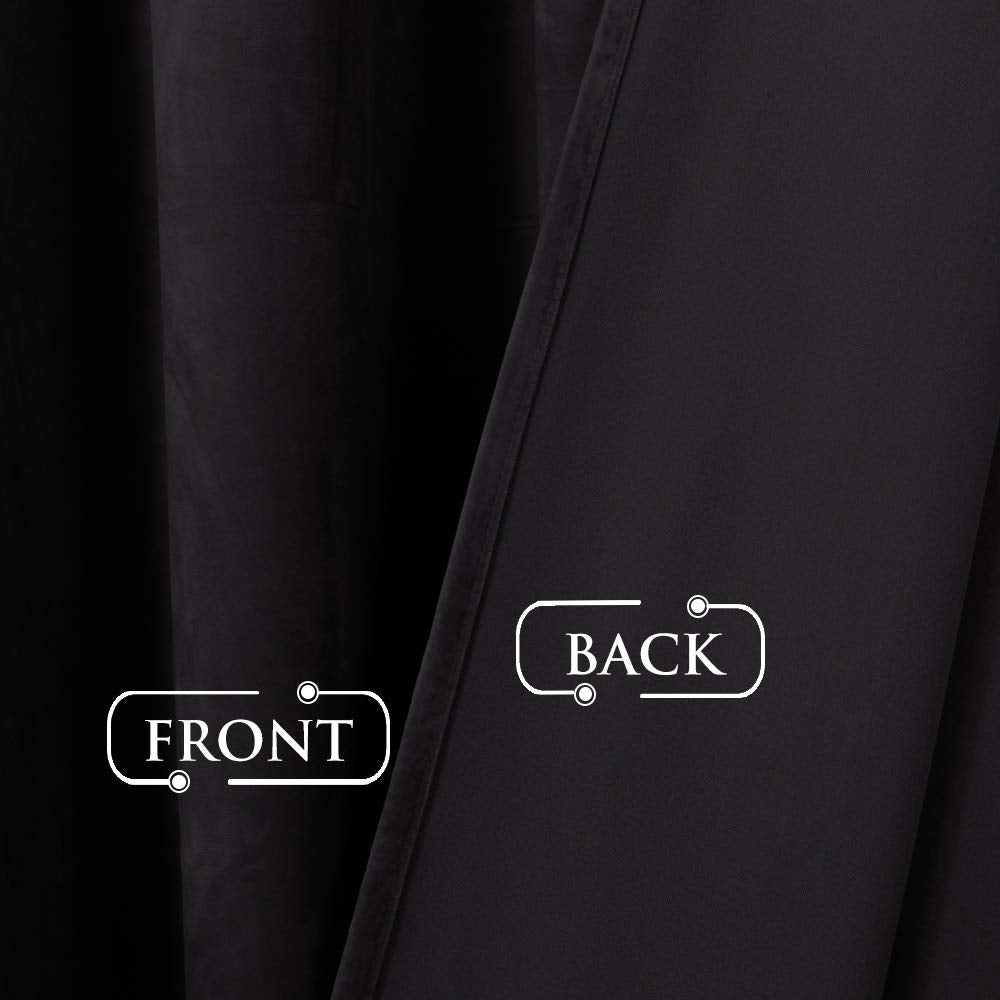Black Velvet Curtains 1 Panel N23087