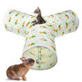 3 Way Collapsible Tunnel with Carrot Patterns Small Pet Hideout C688202