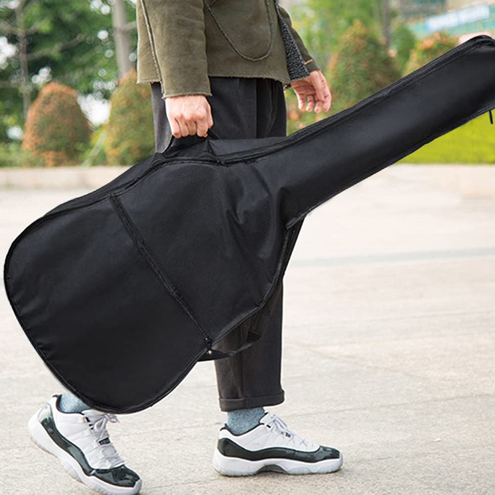 40 Inch Water-resistant Acoustic Guitar Bag with Shoulder Strap and Pocket V844855