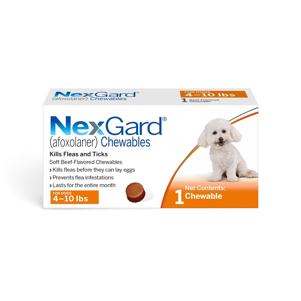 Flea and Tick Chewables for Dogs 4 to 10 lbs Beef Flavored G821654