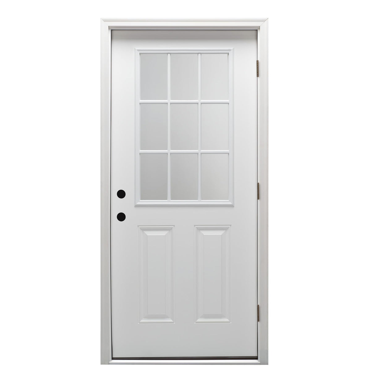 Primed Fiberglass 9 Lite Prehung Door 32" x 80" O86511