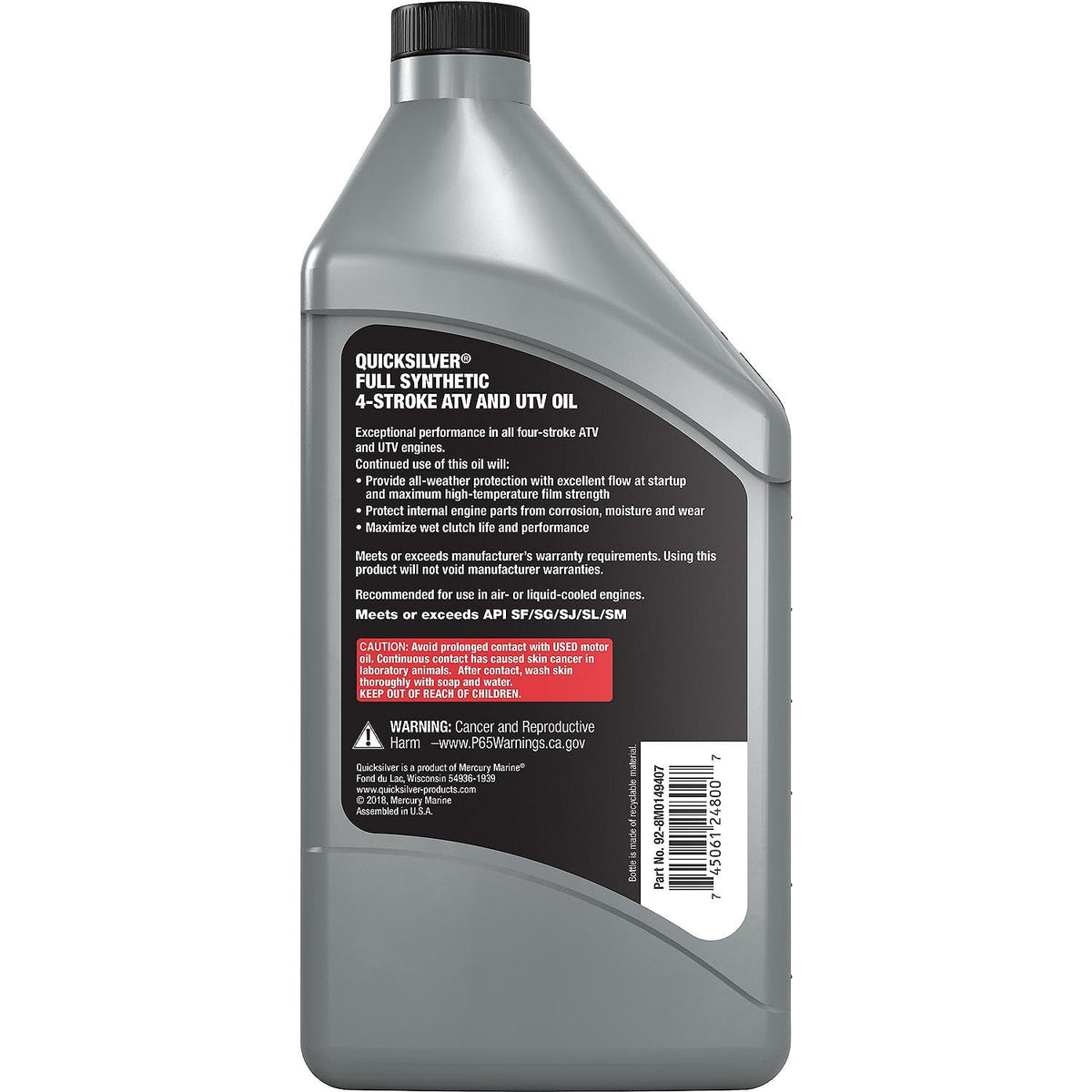 5W-50 Full Synthetic 4-Stroke Engine Oil, 1 Quart L3536