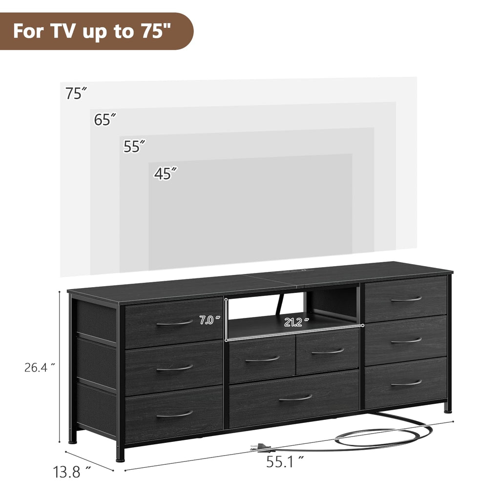 55" 9 Drawer Dresser Q777