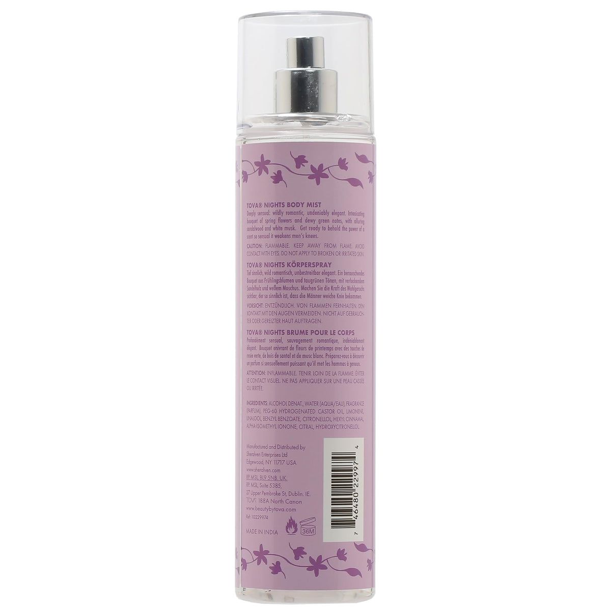 Spicy Floral Body Mist with White Lily, Peony & Patchouli 8.0 fl oz T8654