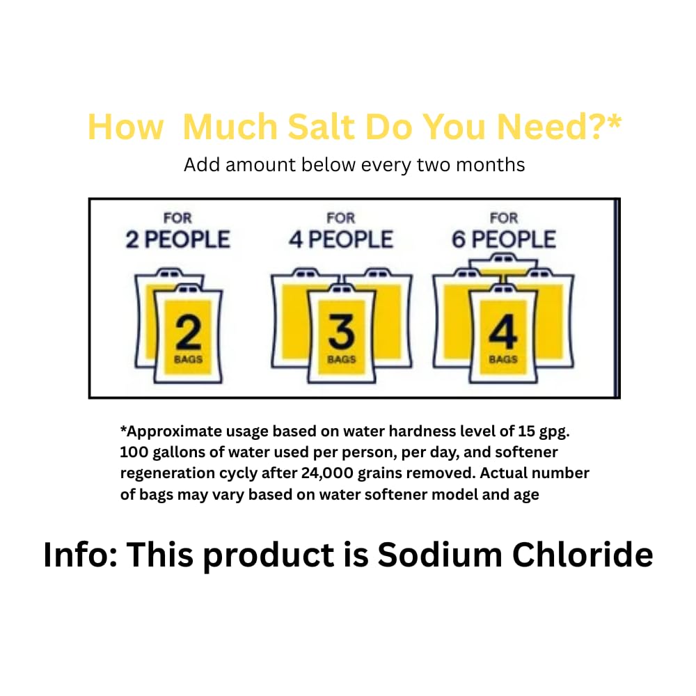 3 Pack Water Softener Salt Pellets 120 lbs Sodium Chloride Q13635