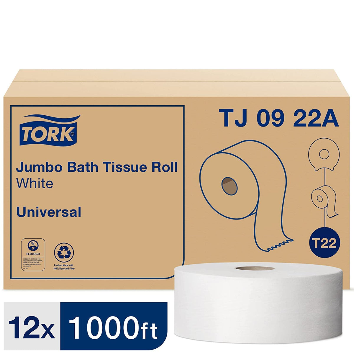 White Jumbo Toilet Paper Roll and Multifold Hand Towel I750471