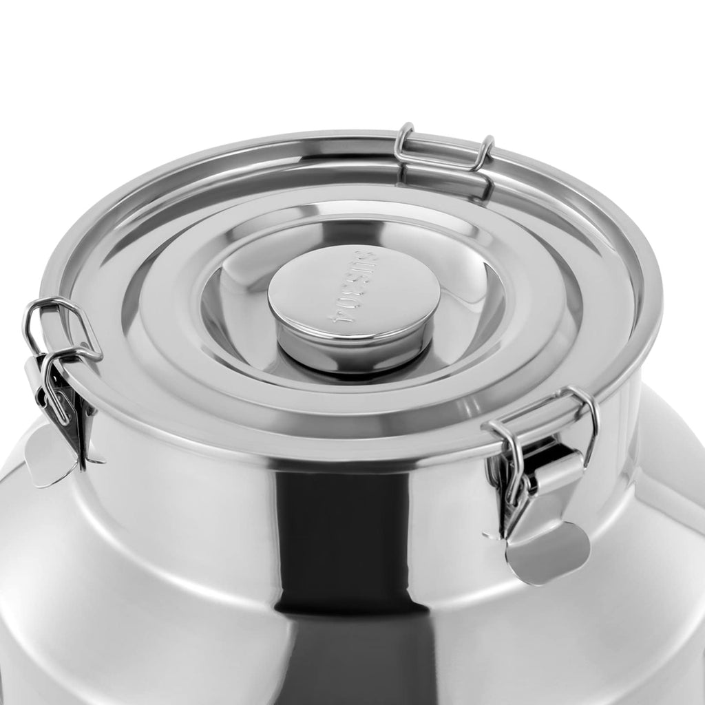 7 Gallon Stainless Steel Milk Can with Sealed Lid I2007