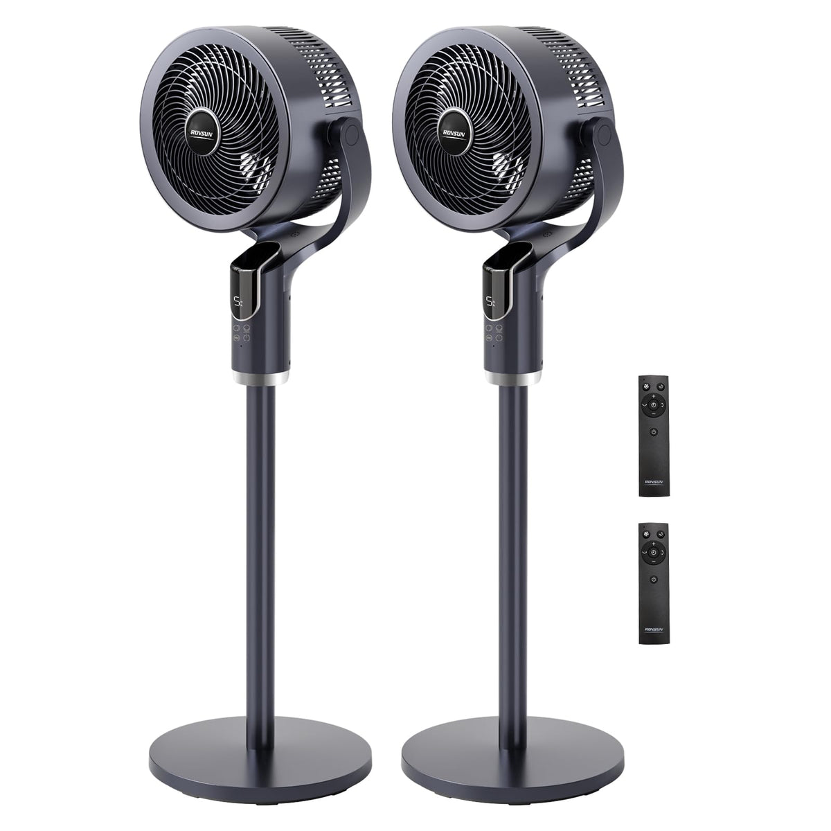 3-in-1 Pedestal Tabletop Fan with Remote Grey 2-Pack E4477