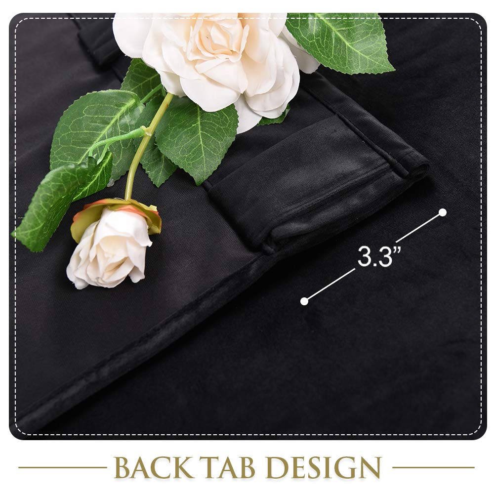 Black Velvet Curtains 1 Panel N23087