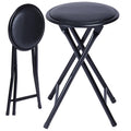 18" Black Folding Metal Stool W682