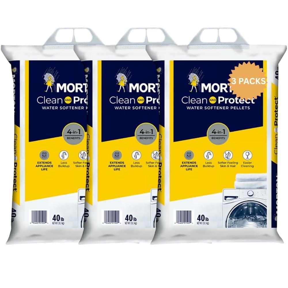3 Pack Water Softener Salt Pellets 120 lbs Sodium Chloride Q13635