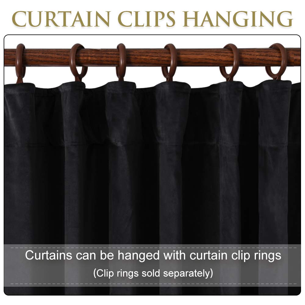Black Velvet Curtains 1 Panel N23087