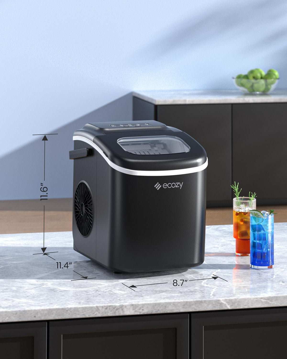 Countertop Ice Maker with Carry Handle, 26lbs/24Hrs Z6644