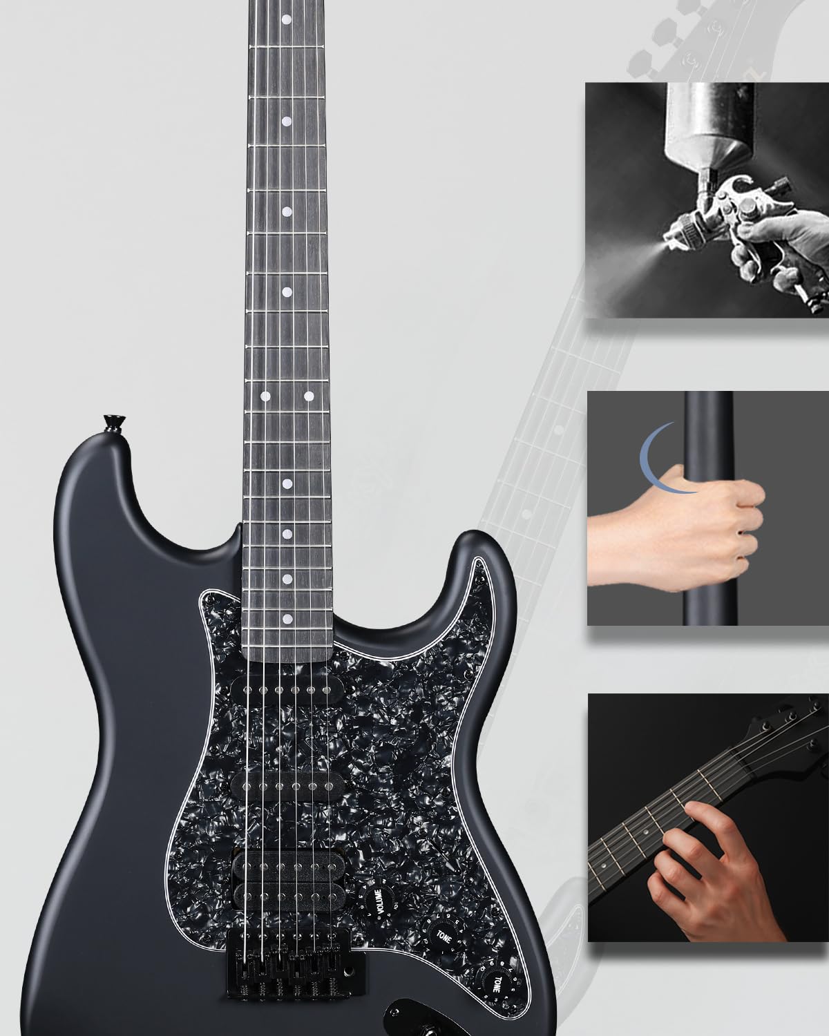 Full Size HSS Electric Guitar with 12 Accessories K654