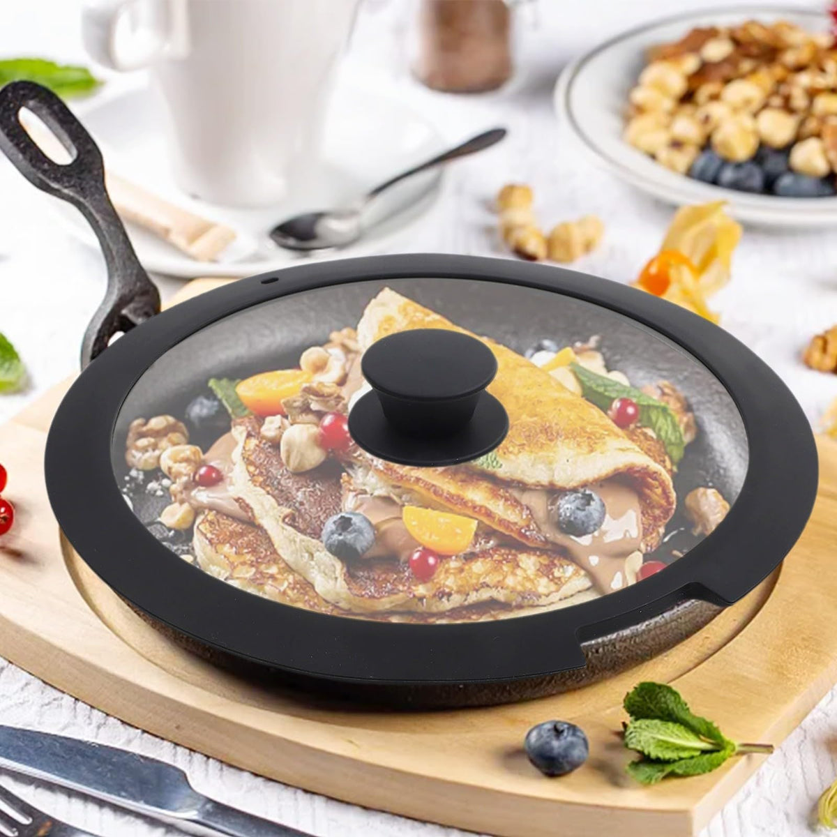 Silicone Pot Lid With Tempered Glass G656031
