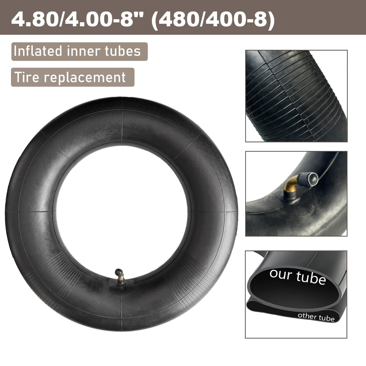 2-Pack 4.80/4.00-8 Inner Tube R126