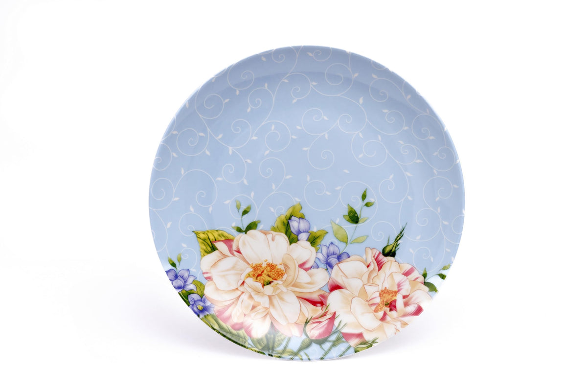 Blue Ceramic Porcelain 12 Pc Plates and Mugs Set T6669