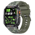 Military Smart Watch with Bluetooth Calling, Heart Rate Monitor, Sleep Tracking, Camouflage Green Q79497
