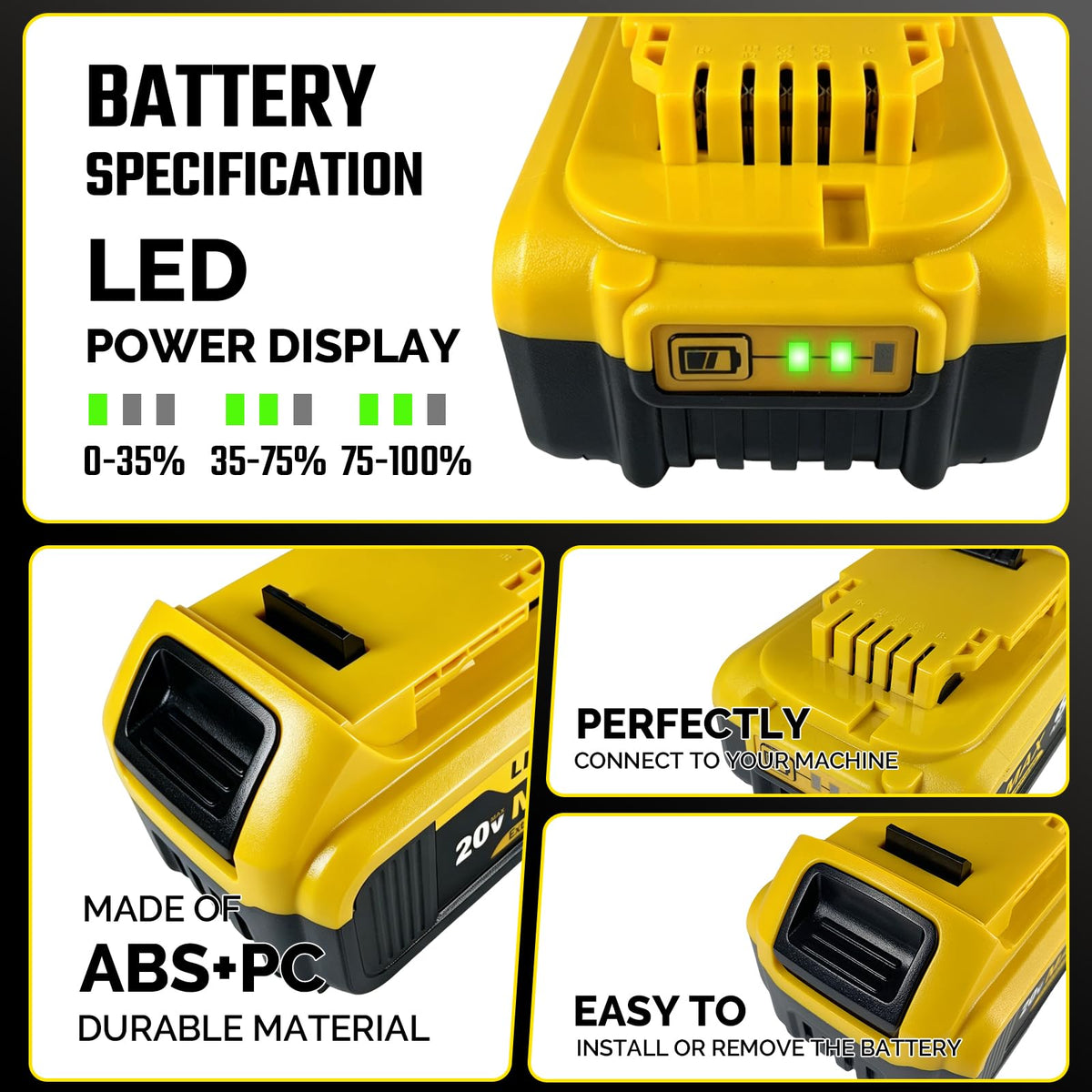 20V MAX 8Ah Lithium Ion Replacement Battery 2-Pack X13500