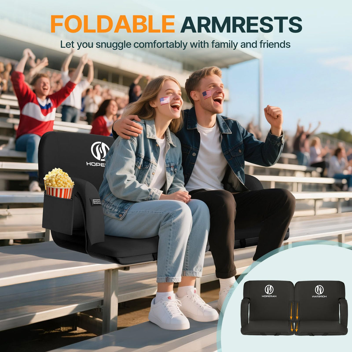 Heated Stadium Seats with Back Support X166864