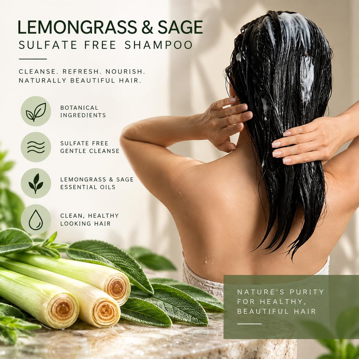 Sulfate-Free Shampoo & Conditioner Set 8 oz U133425
