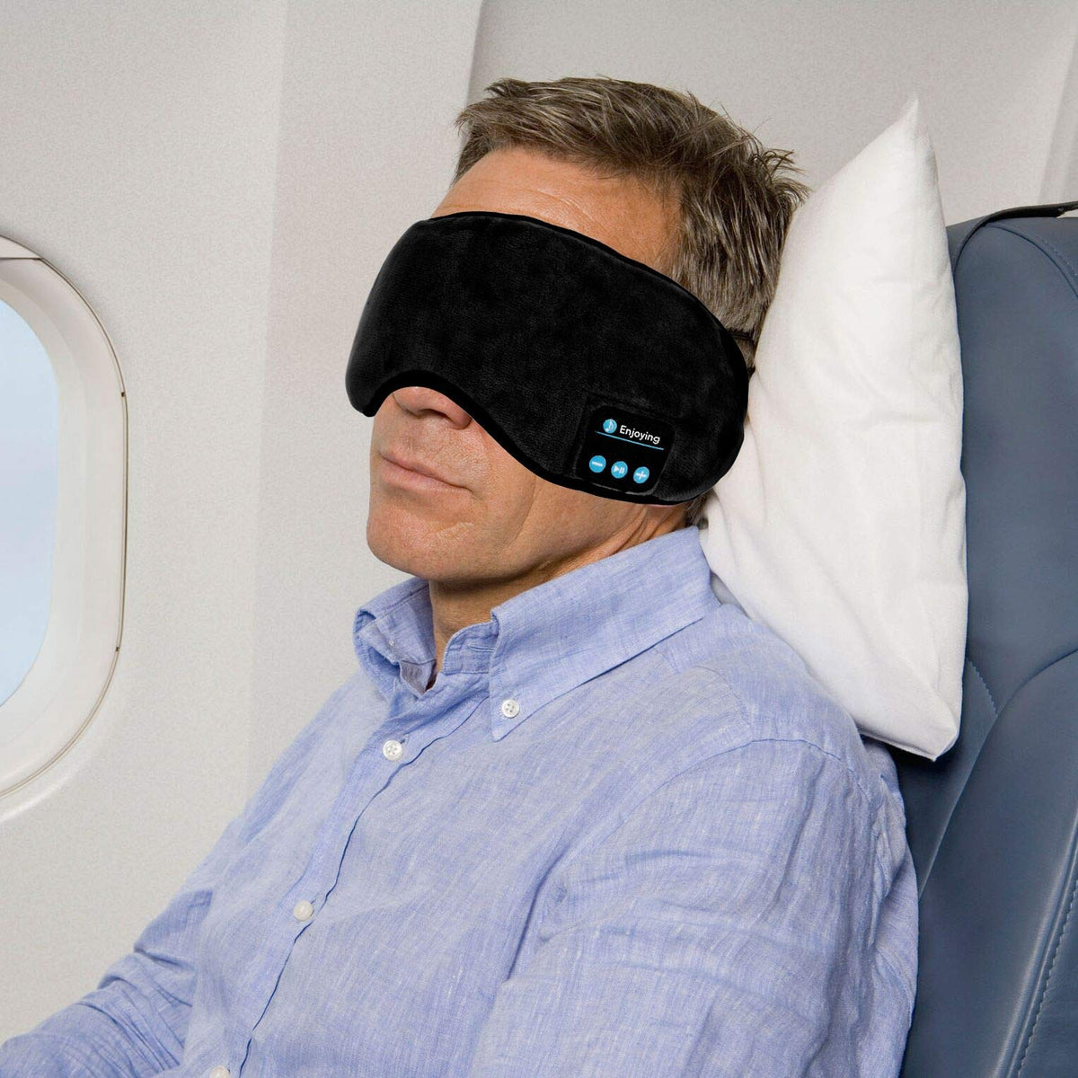 Bluetooth Sleep Headphones Eye Mask with Built-in Speakers Microphone K7724