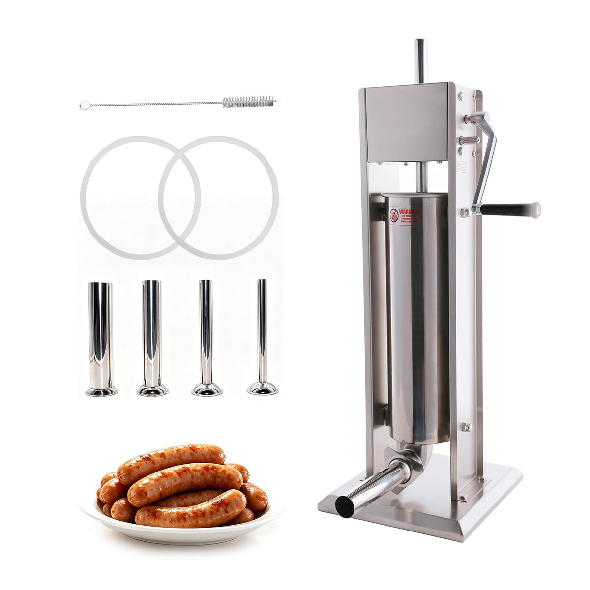 Stainless Steel Vertical Sausage Stuffer 15Lb Y994207