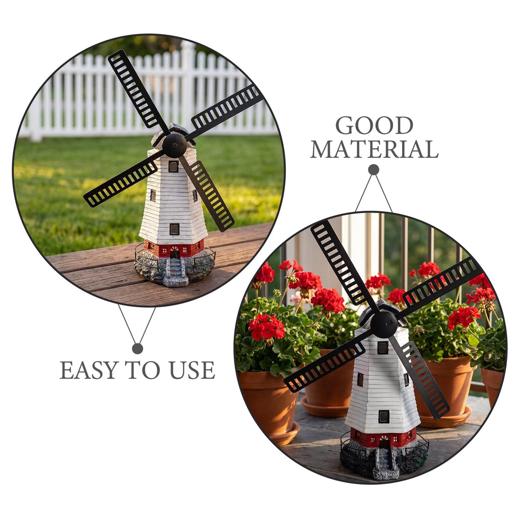Solar Powered Lighthouse Statue 13 inch Y4943