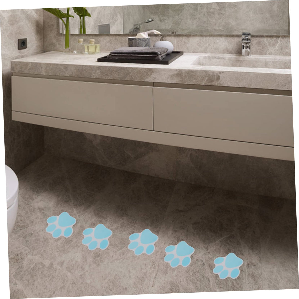 40pcs Non-Slip Dog Paw Print Stickers F925697