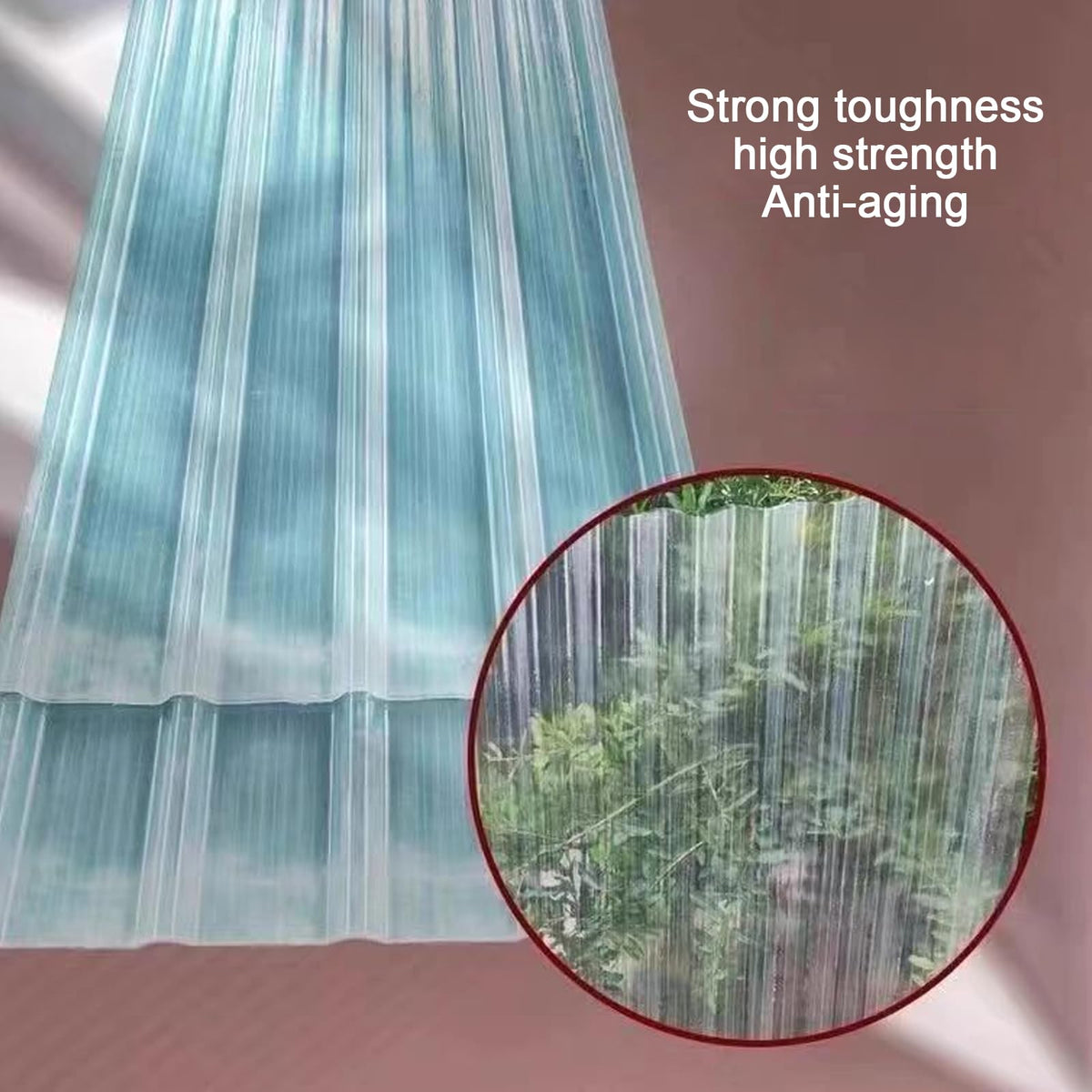 Corrugated Fiberglass Roofing Panels 8 pcs 35x63in T239