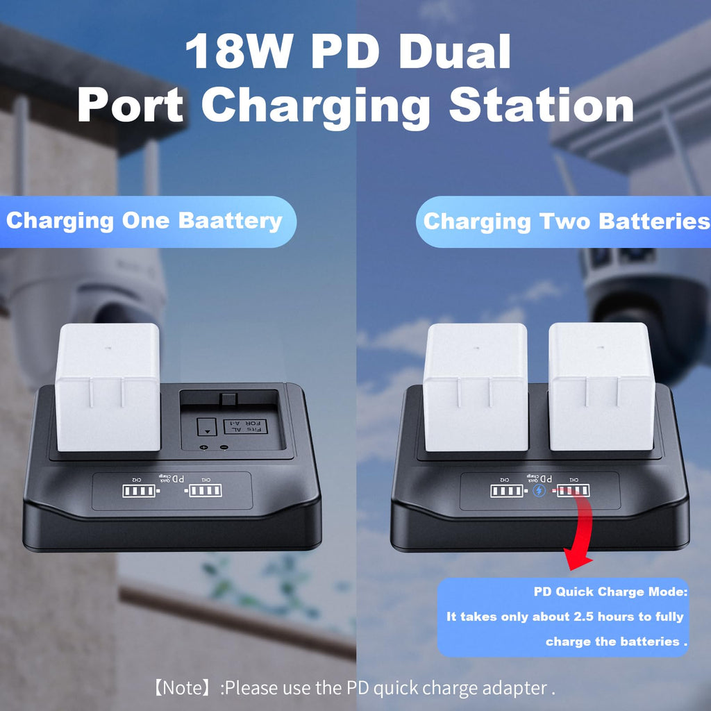 18W PD LCD USB Dual Battery Charger K9793