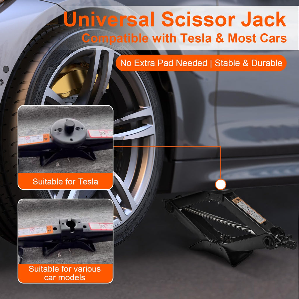 2.5 Ton Scissor Jack with Jack Pads & Tire Repair Kit P638608