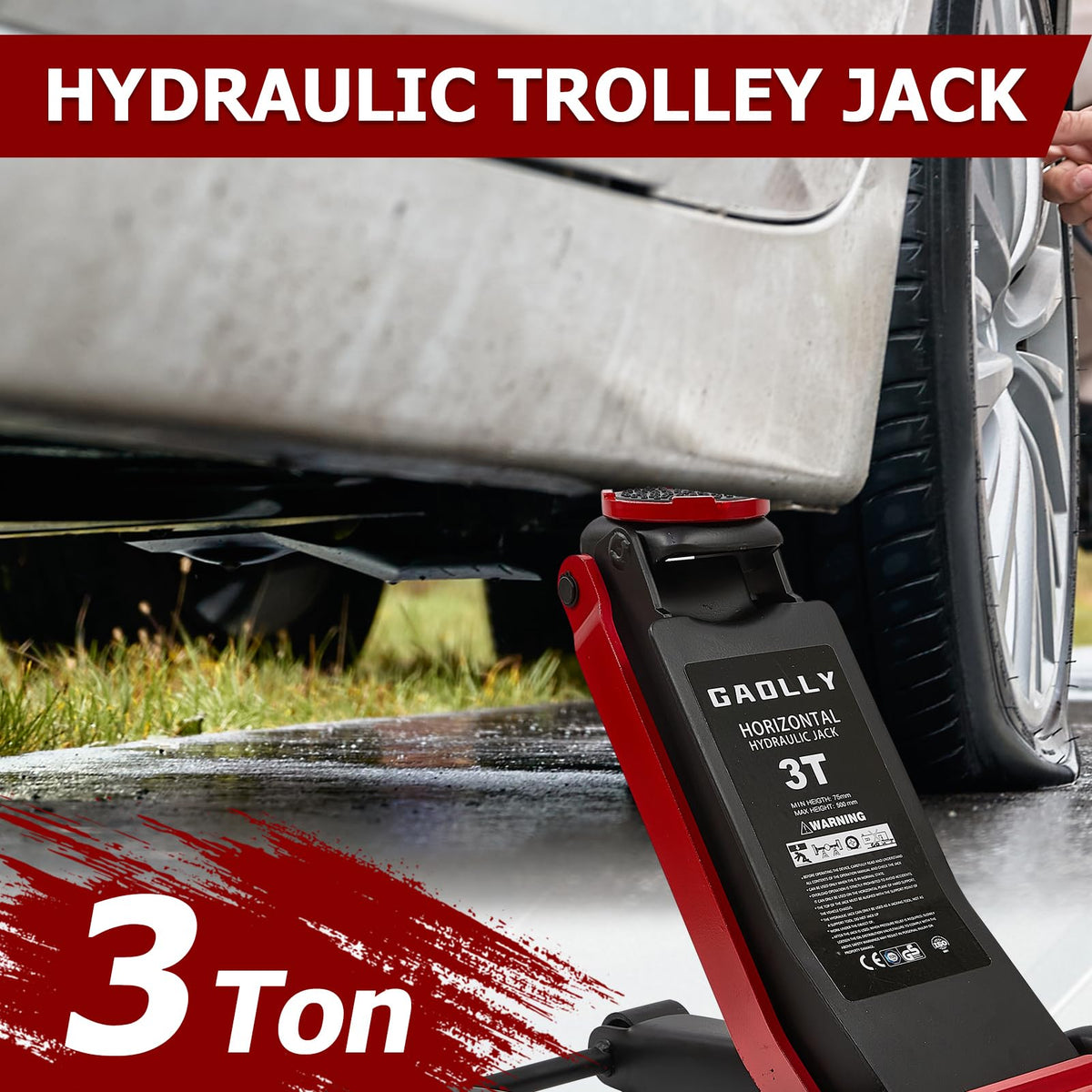 3 Ton Low Profile Steel Floor Jack T26567