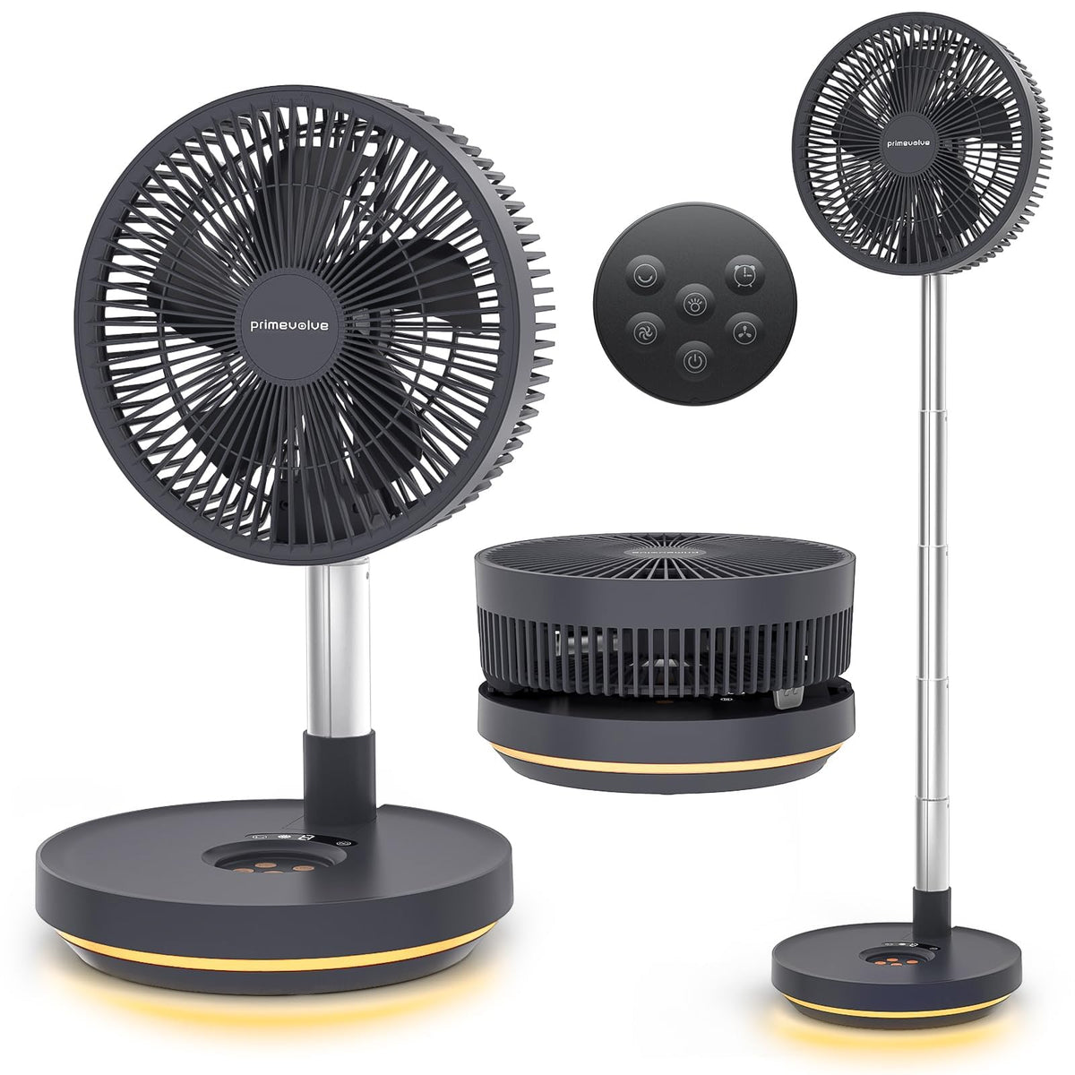 10" Portable Oscillating Fan with 10000mAh Rechargeable Battery H68361