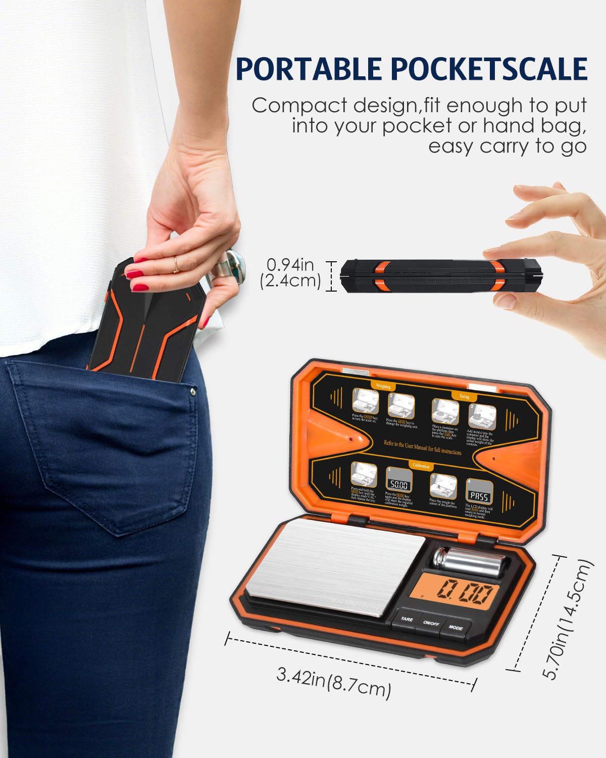 Digital Pocket Scale 500g x 0.01g W3785