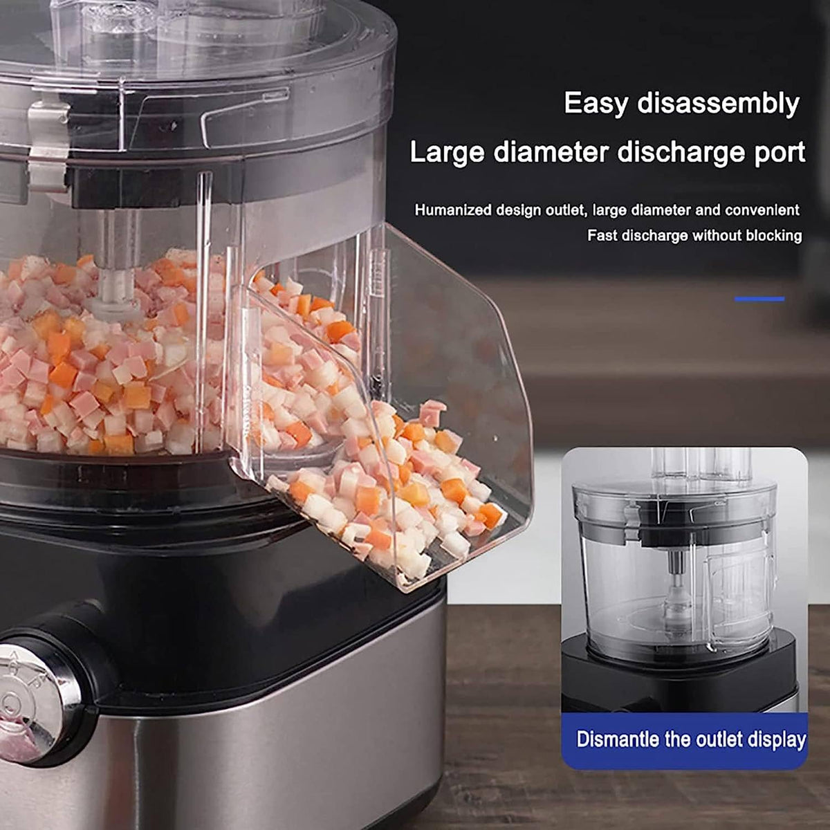 600W 4 in 1 Electric Vegetable Dicer with Dicing Molds R599