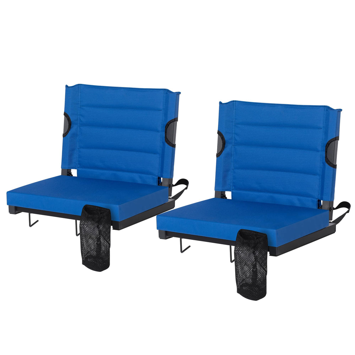 2 Pack Blue Stadium Seats for Bleachers with Back Support C32136