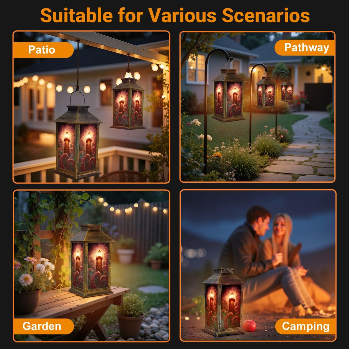 Solar Outdoor Hanging Lantern J8770