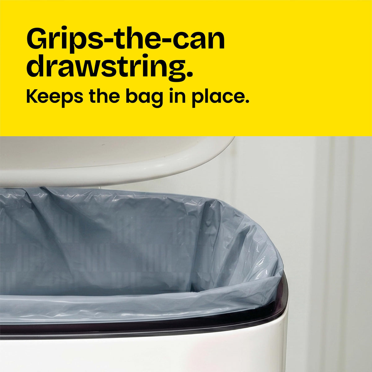 13 Gallon White Drawstring Trash Bags, 110 Count M45612