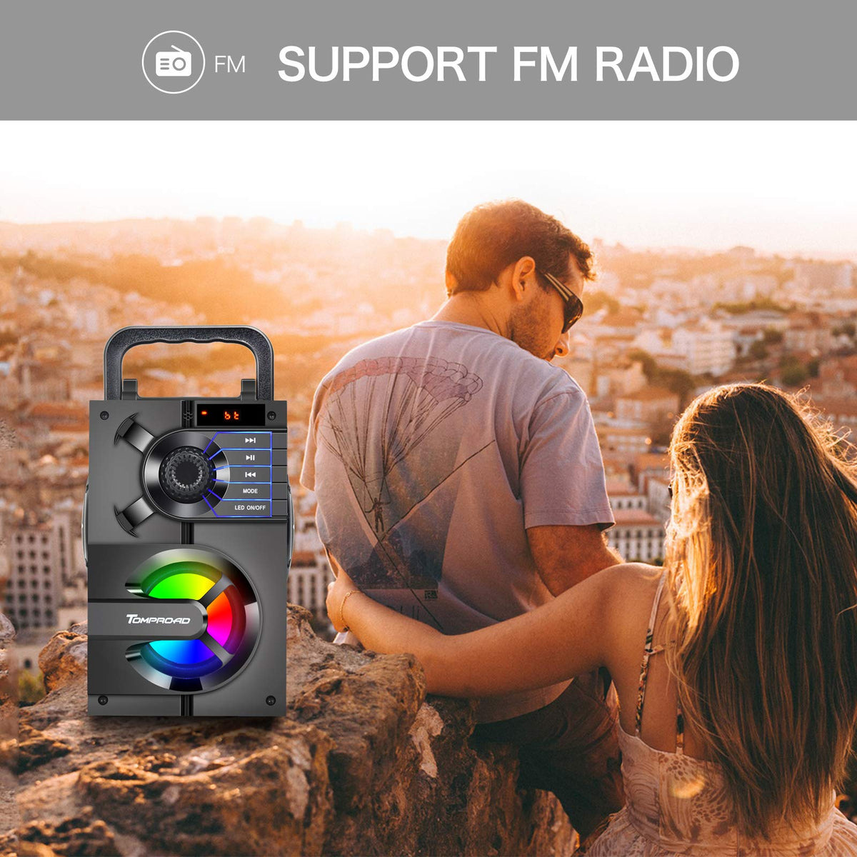 Portable Bluetooth Speaker with Subwoofer T565579