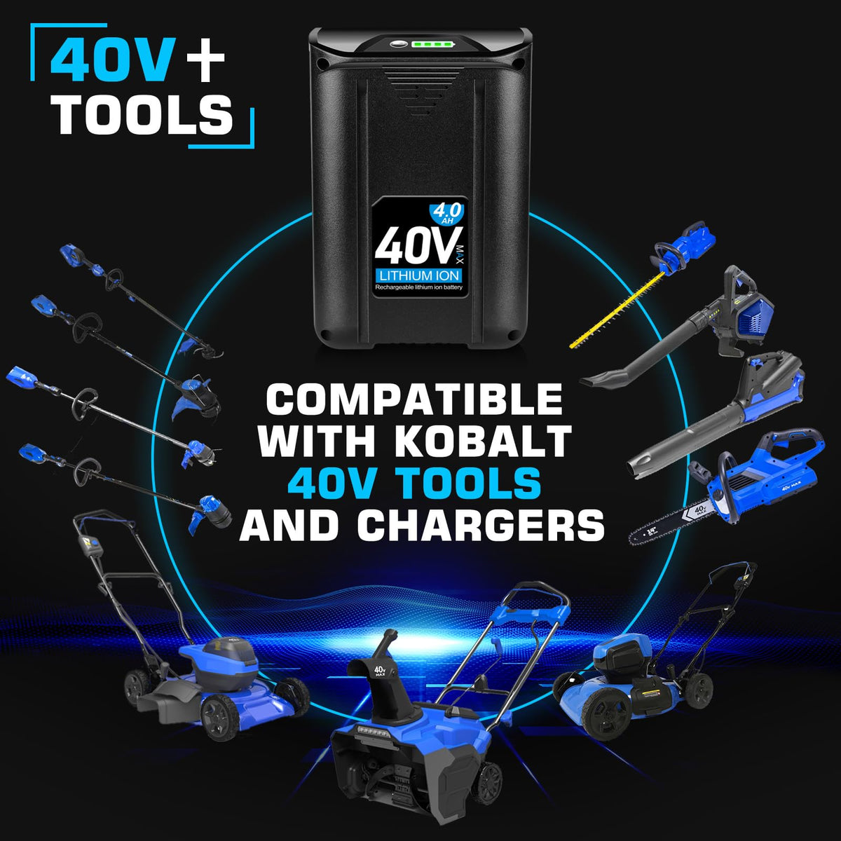 40V 4.0Ah Lithium Ion Cordless Power Tool Battery U137