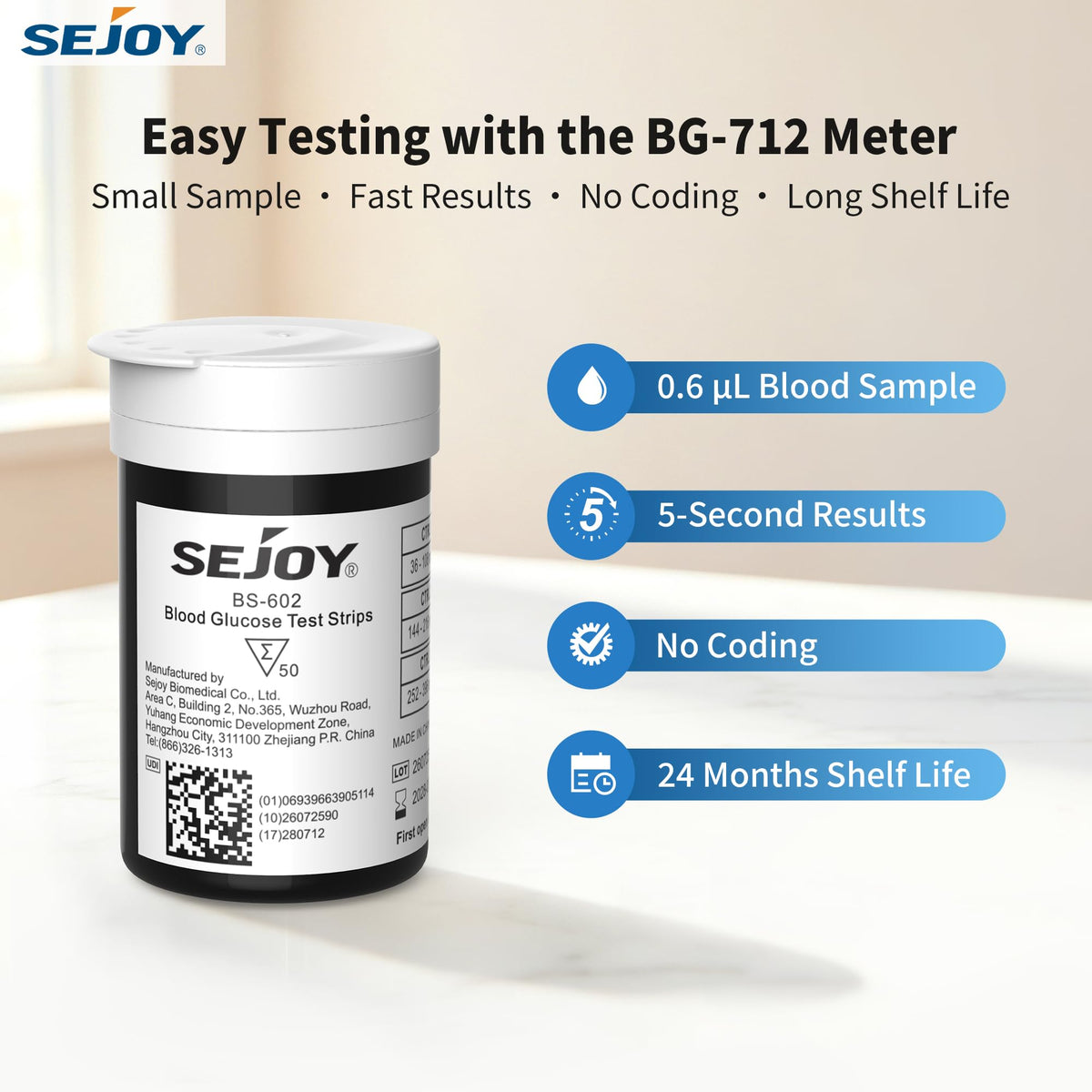 Blood Glucose Test Strips 50 Count F254756