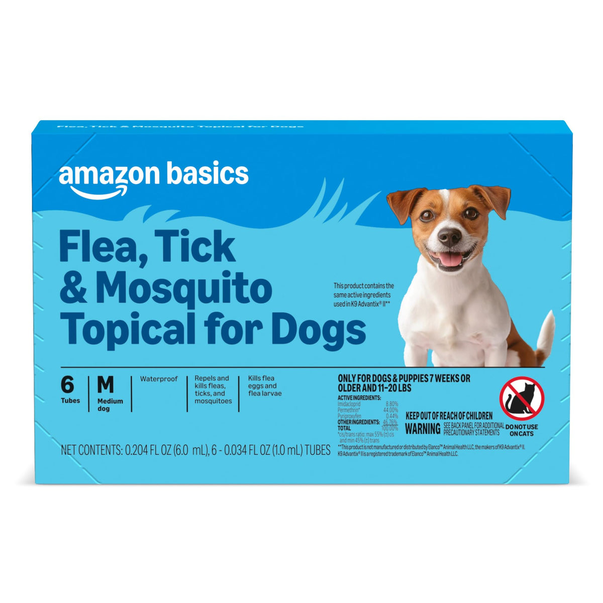 Flea, Tick & Mosquito Topical Treatment for Medium Dogs, 6 Count P92698