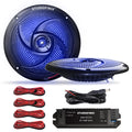 4 Inch 80W Bluetooth Waterproof Marine Speakers 2 Way Black X8546